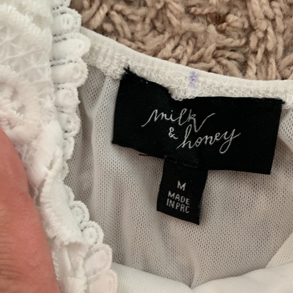 Sage green and white Romper. - Picture 5 of 6